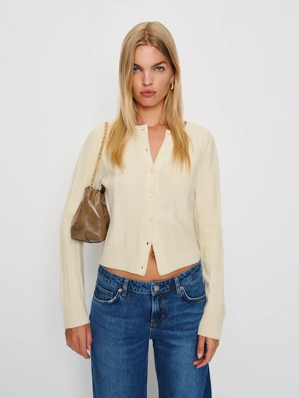 REFORMATION HANNAH CREW CARDIGAN